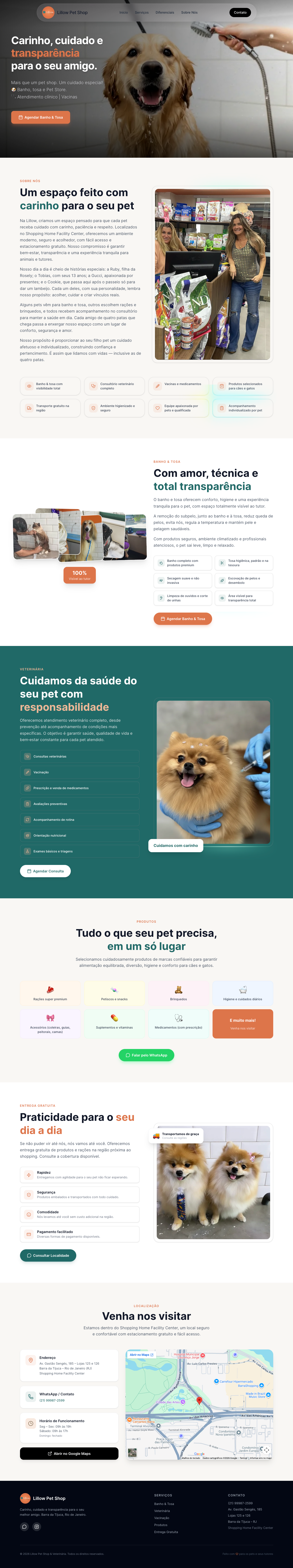 Portfólio RM7 Digital: site para Pet Care — Pet Shop Premium